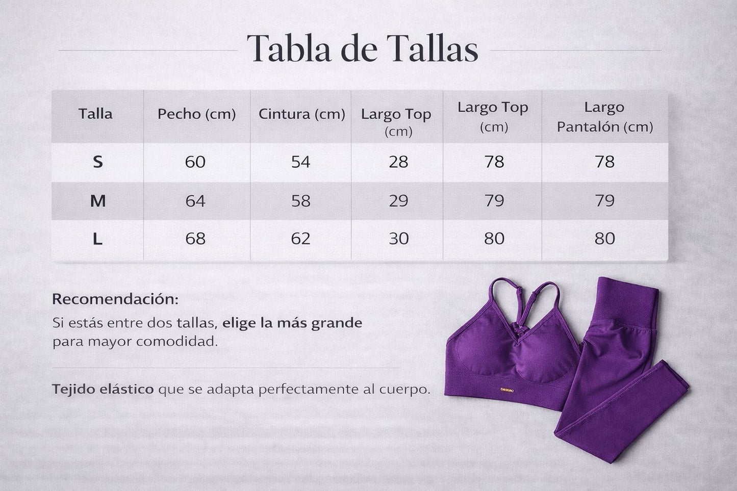 Conjunto Sculpt Push-Up Lila (Top + Leggings)